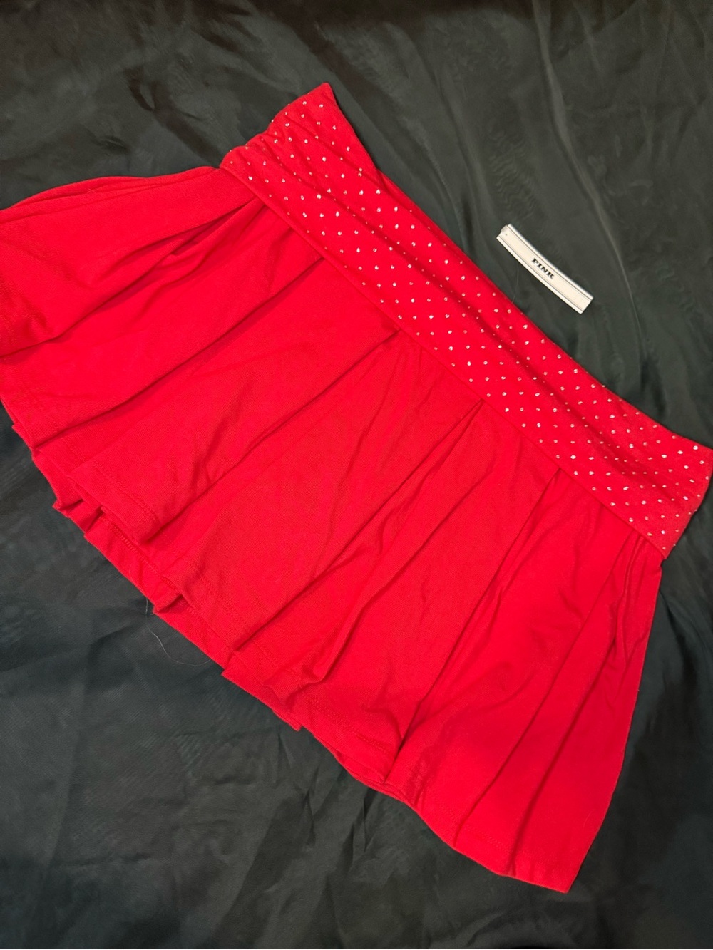 PINK Victoria's Secret All-Day Cotton Foldover Pleated Skort